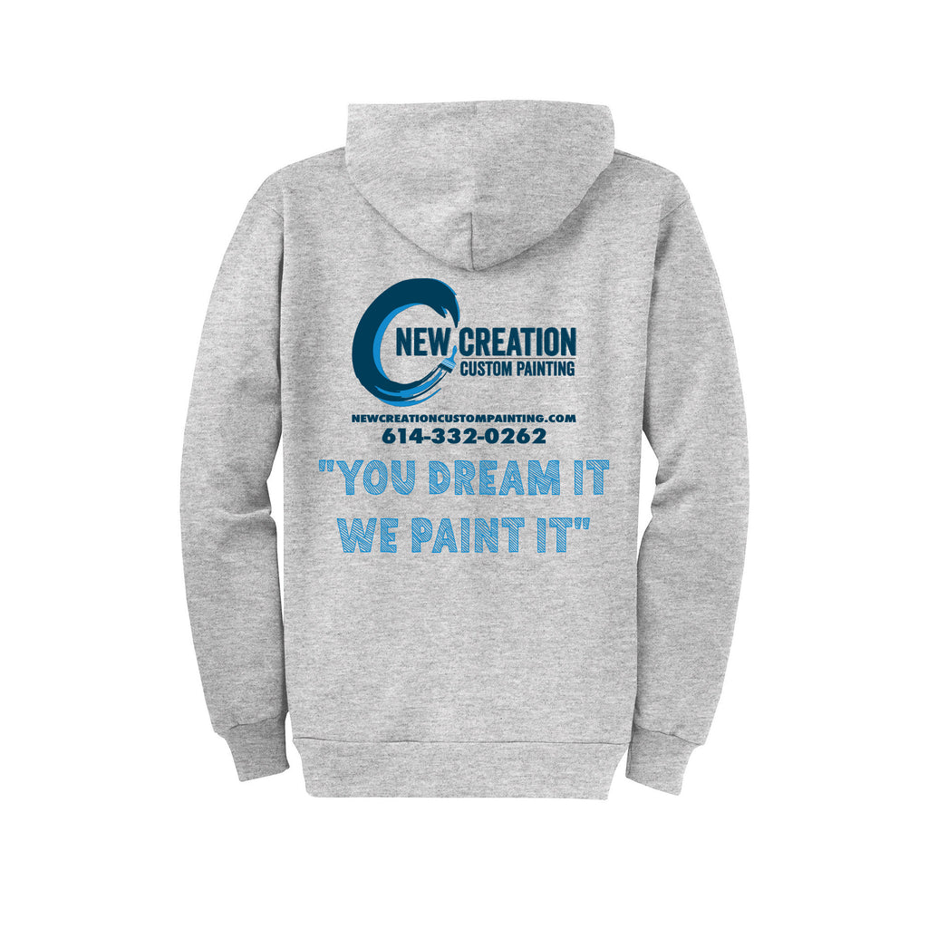 New Creation Painting - Port & Company® Core Fleece Full-Zip Hooded Sweatshirt