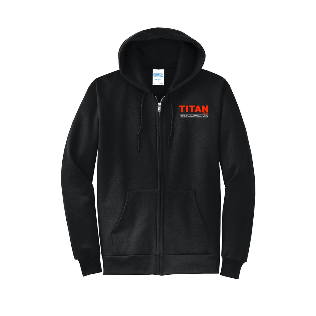 Titan USA - Port & Company® Core Fleece Full-Zip Hooded Sweatshirt