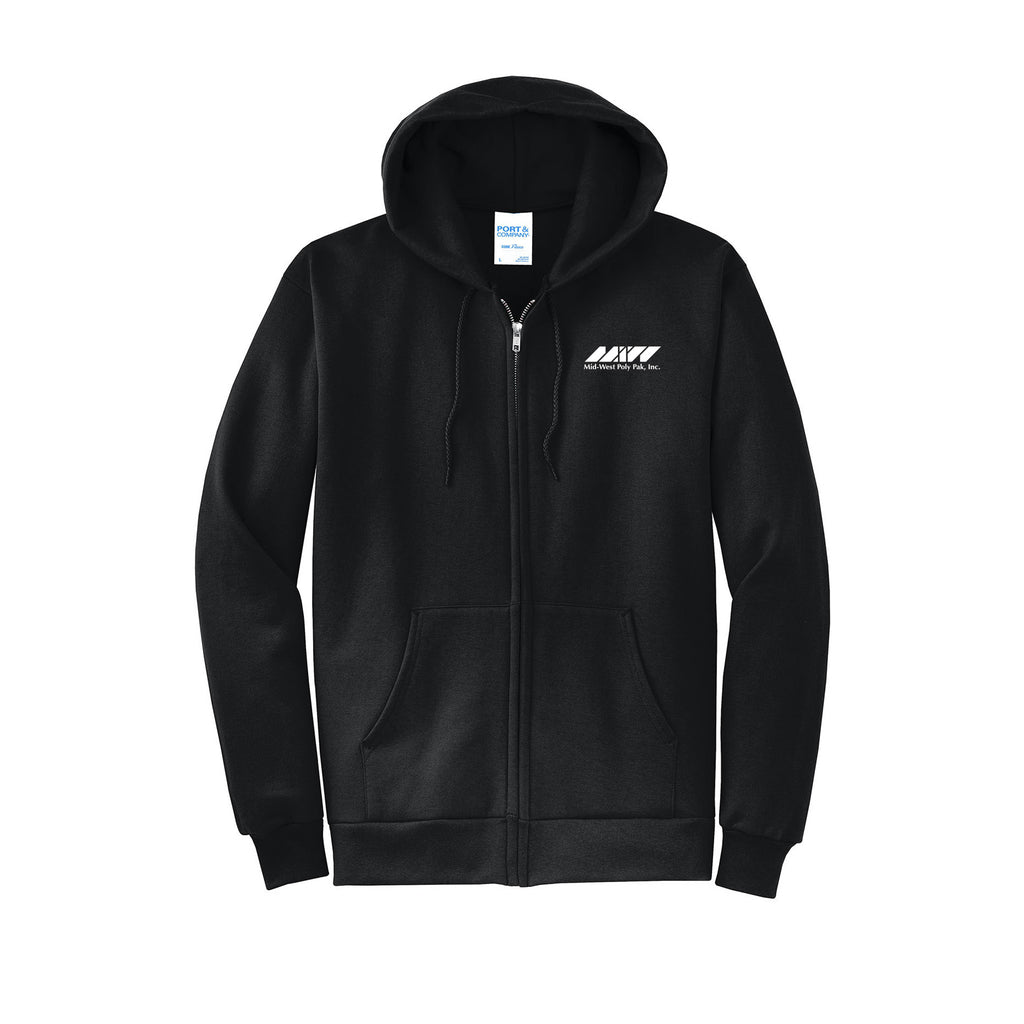 Midwest Polypak - Port & Company® Core Fleece Full-Zip Hooded Sweatshirt