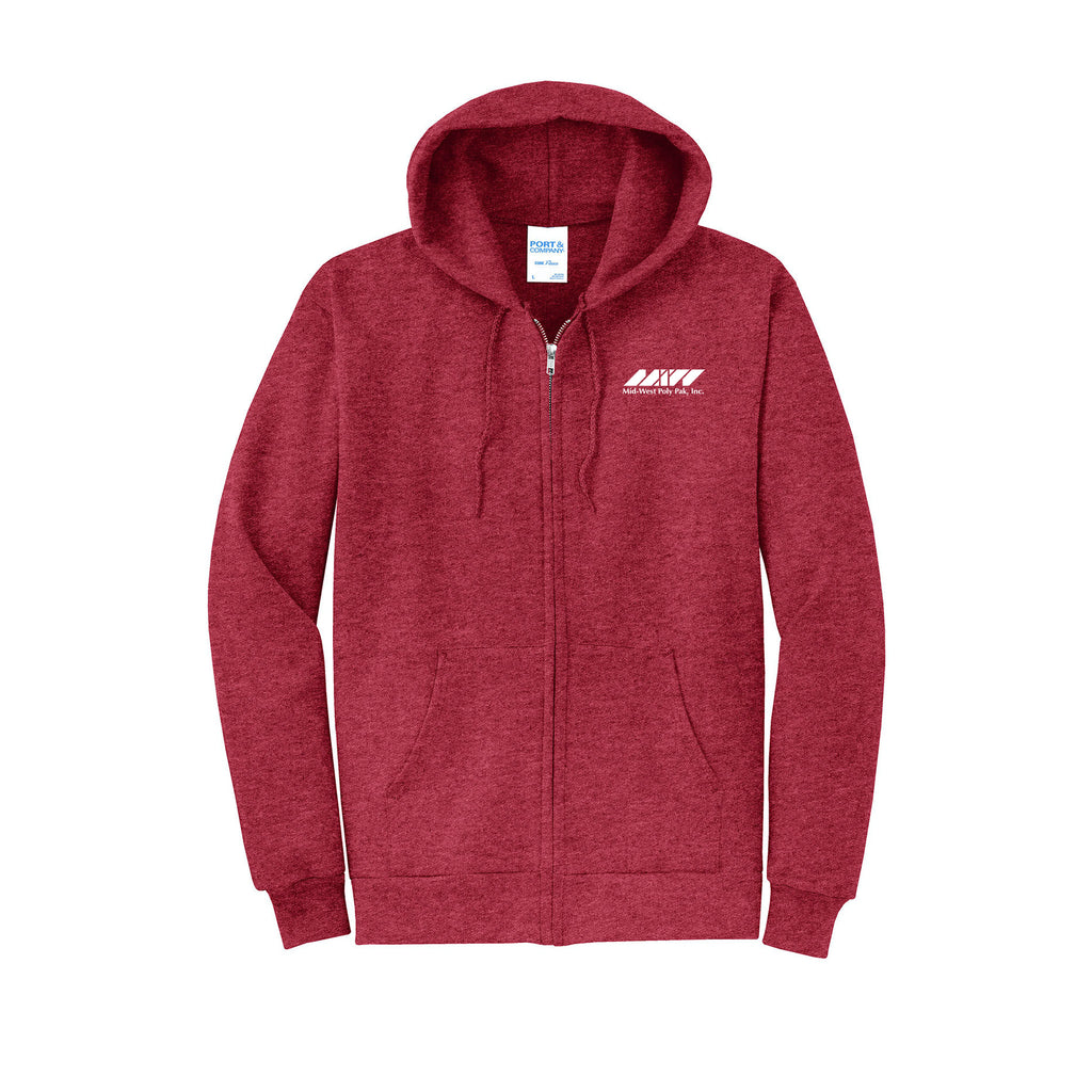 Midwest Polypak - Port & Company® Core Fleece Full-Zip Hooded Sweatshirt