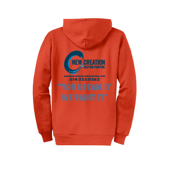 New Creation Painting - Port & Company® Core Fleece Full-Zip Hooded Sweatshirt