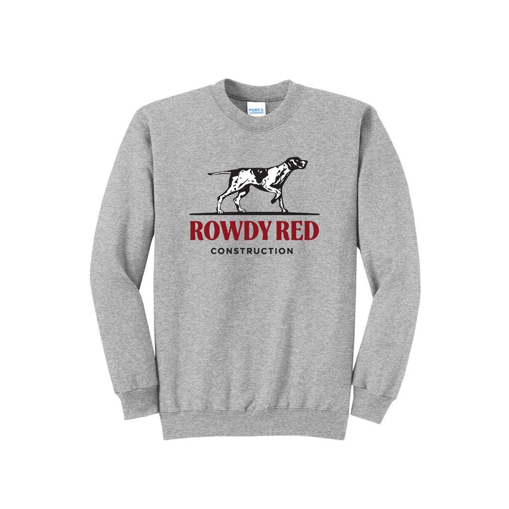 Rowdy Red Construction - Port & Company® Core Fleece Crewneck Sweatshirt
