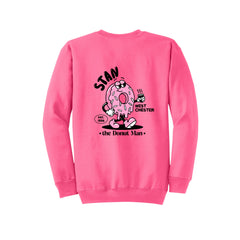 Stan the Donut Man - Port & Company® Core Fleece Crewneck Sweatshirt - FRONT & BACK