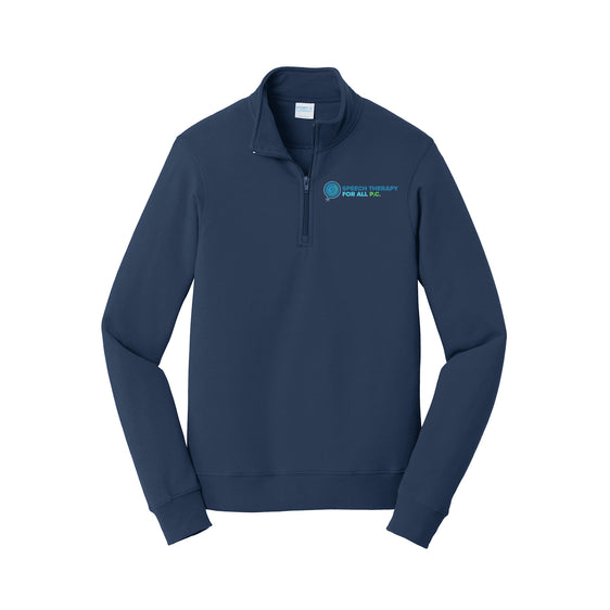 Speech Therapy For All - Port & Company® Fan Favorite™ Fleece 1/4-Zip Pullover Sweatshirt With Backs