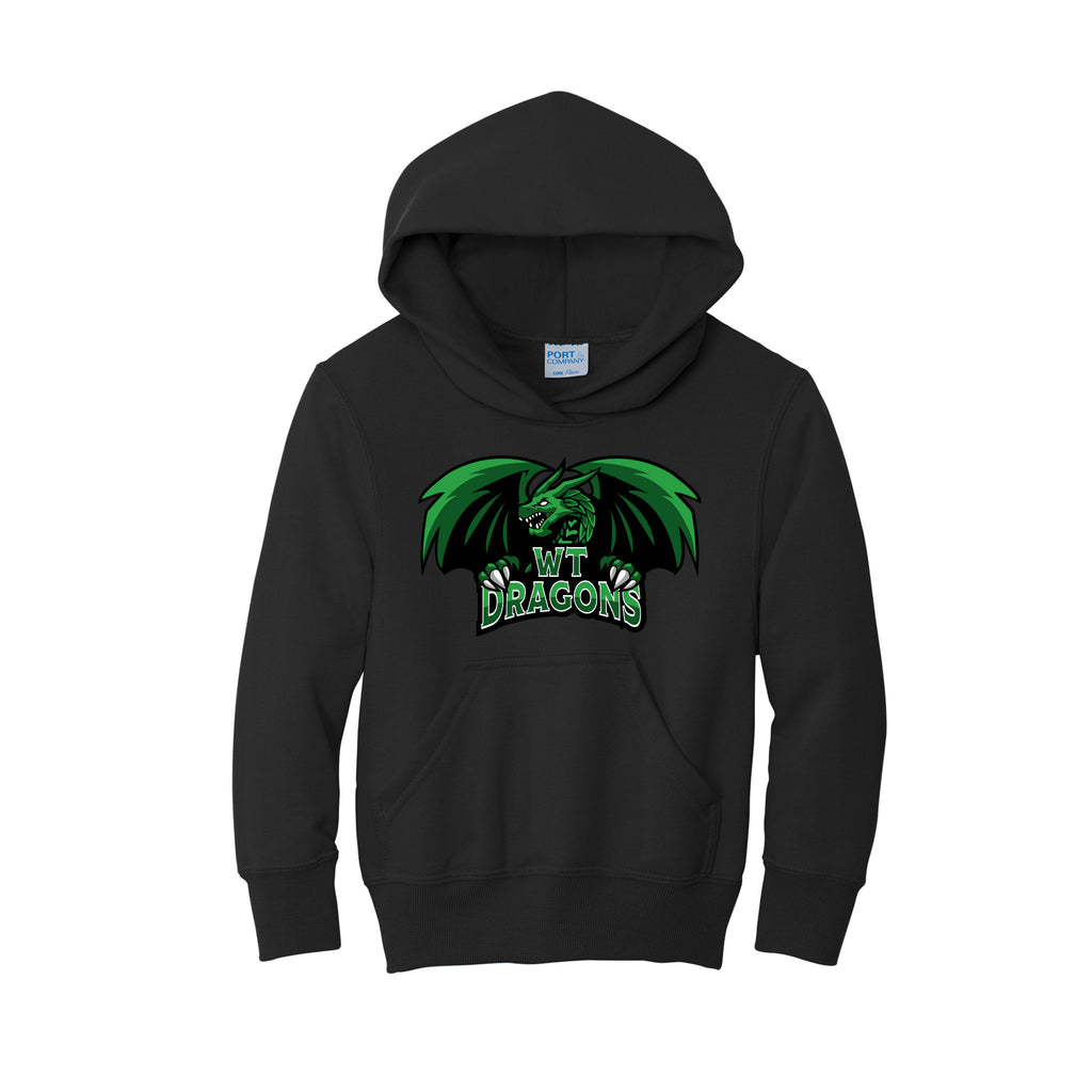 WT Dragons - Port & Company® Youth Core Fleece Pullover Hooded Sweatshirt