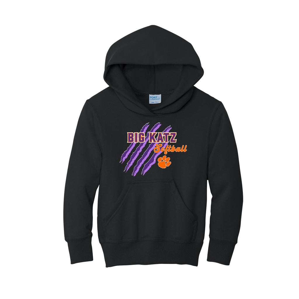 Big Katz Softball - Port & Company® Youth Core Fleece Pullover Hooded Sweatshirt