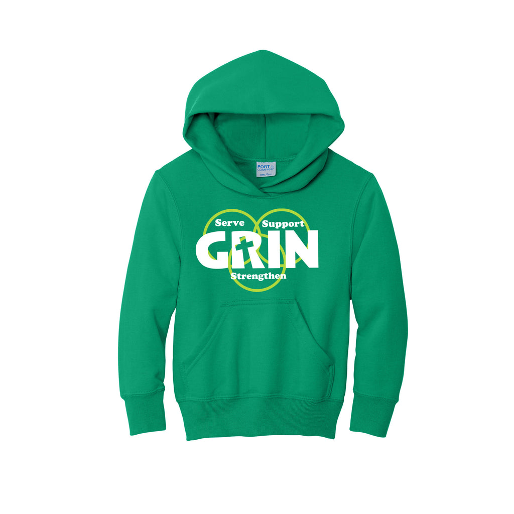 GRIN - Port & Company® Youth Core Fleece Pullover Hooded Sweatshirt