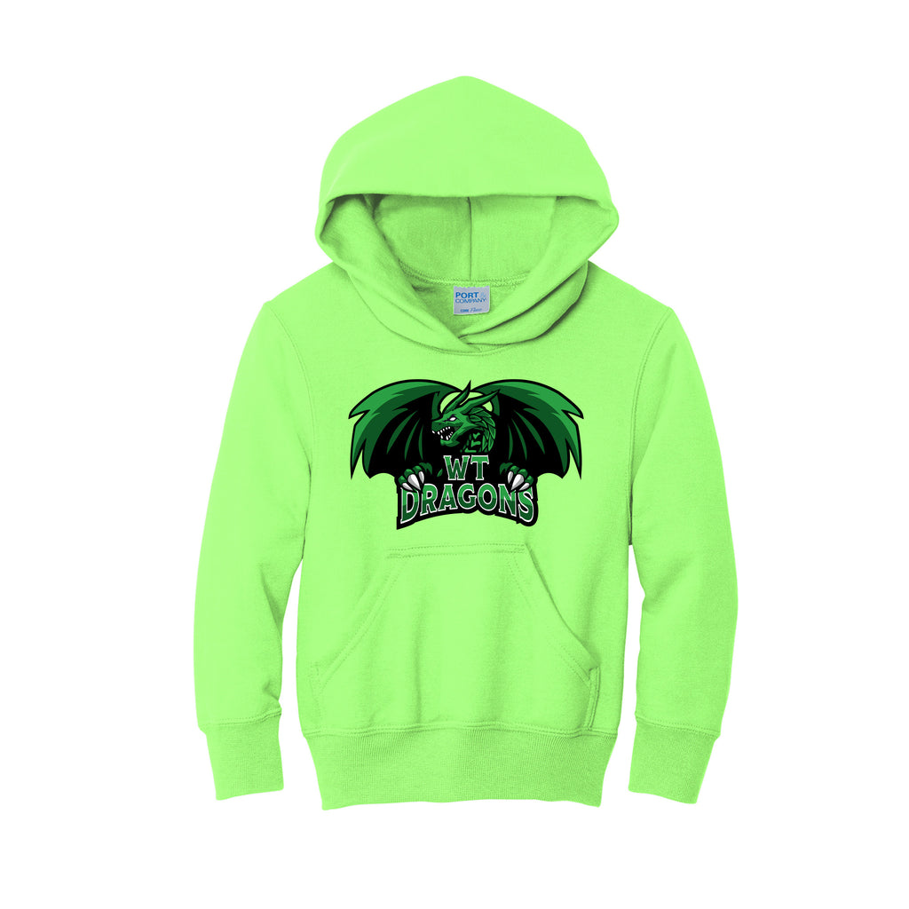WT Dragons - Port & Company® Youth Core Fleece Pullover Hooded Sweatshirt