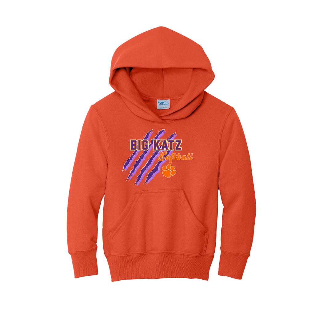 Big Katz Softball - Port & Company® Youth Core Fleece Pullover Hooded Sweatshirt
