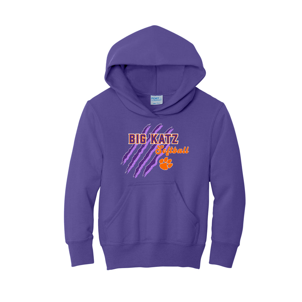 Big Katz Softball - Port & Company® Youth Core Fleece Pullover Hooded Sweatshirt