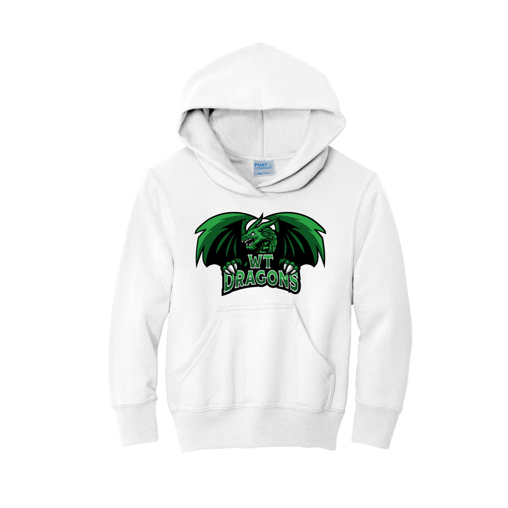 WT Dragons - Port & Company® Youth Core Fleece Pullover Hooded Sweatshirt