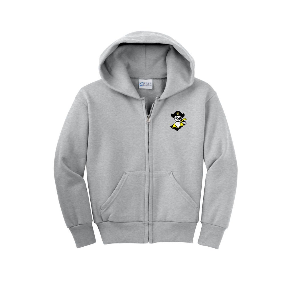 Ridgeview Middle School - Port & Co™ Youth Core Fleece Full-Zip Hooded Sweatshirt