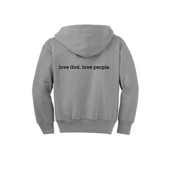 New Way - Port & Co™ Youth Core Fleece Full-Zip Hooded Sweatshirt