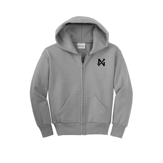 New Way - Port & Co™ Youth Core Fleece Full-Zip Hooded Sweatshirt