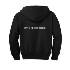 New Way - Port & Co™ Youth Core Fleece Full-Zip Hooded Sweatshirt