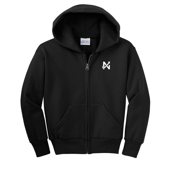 New Way - Port & Co™ Youth Core Fleece Full-Zip Hooded Sweatshirt