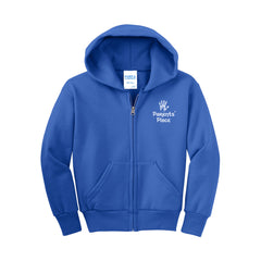 Parents' Place - Port & Company® Youth Core Fleece Full-Zip Hooded Sweatshirt