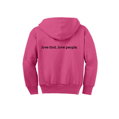 New Way - Port & Co™ Youth Core Fleece Full-Zip Hooded Sweatshirt