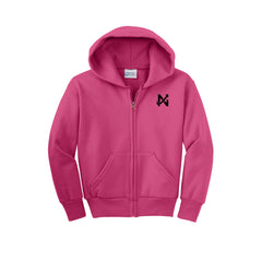 New Way - Port & Co™ Youth Core Fleece Full-Zip Hooded Sweatshirt