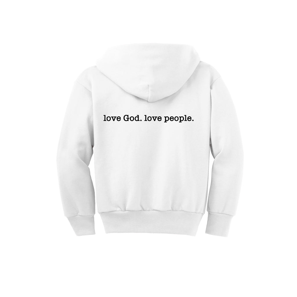 New Way - Port & Co™ Youth Core Fleece Full-Zip Hooded Sweatshirt