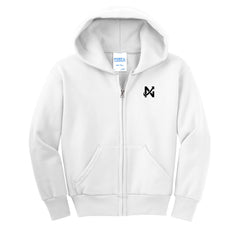 New Way - Port & Co™ Youth Core Fleece Full-Zip Hooded Sweatshirt