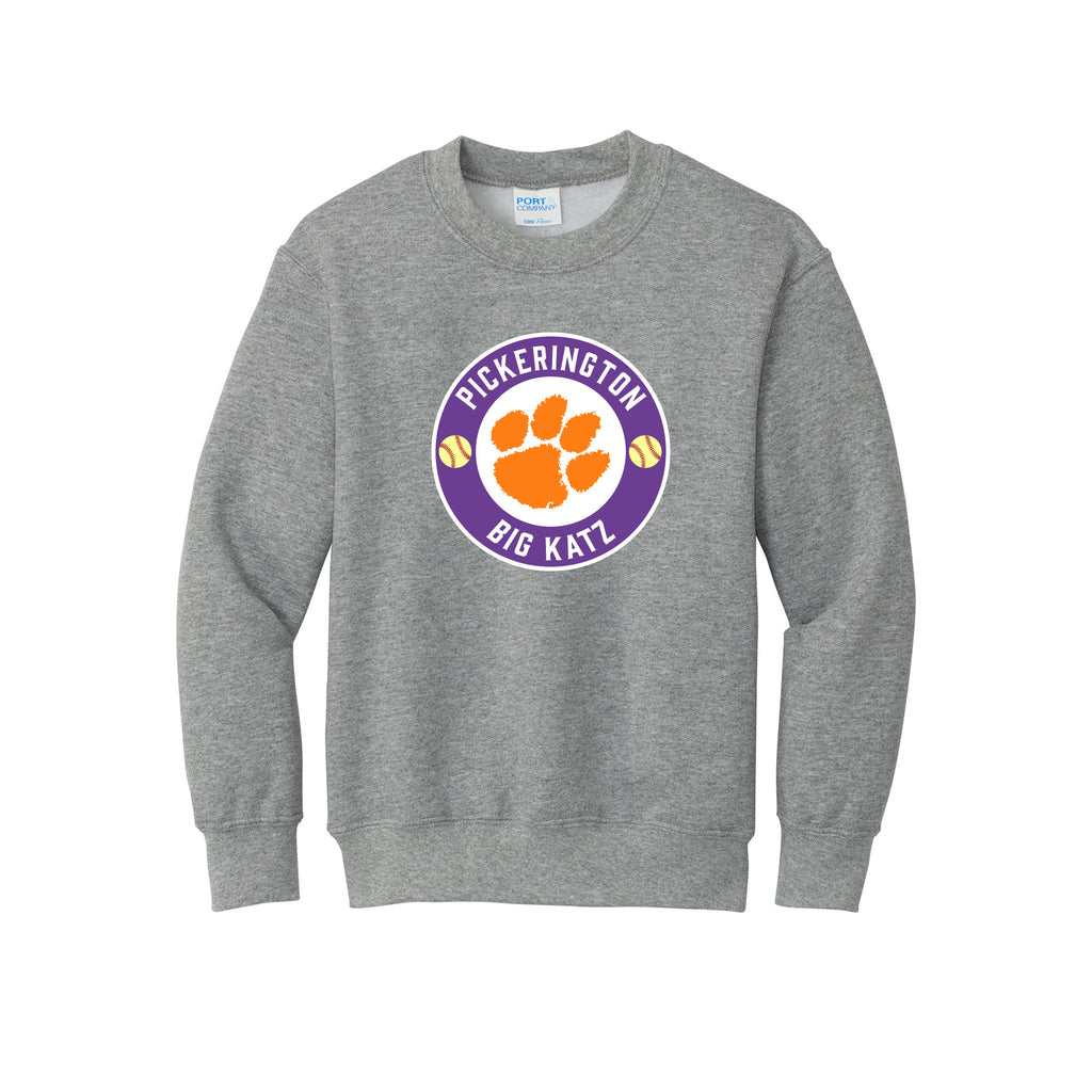 Big Katz Softball - Port & Company® Youth Core Fleece Crewneck Sweatshirt