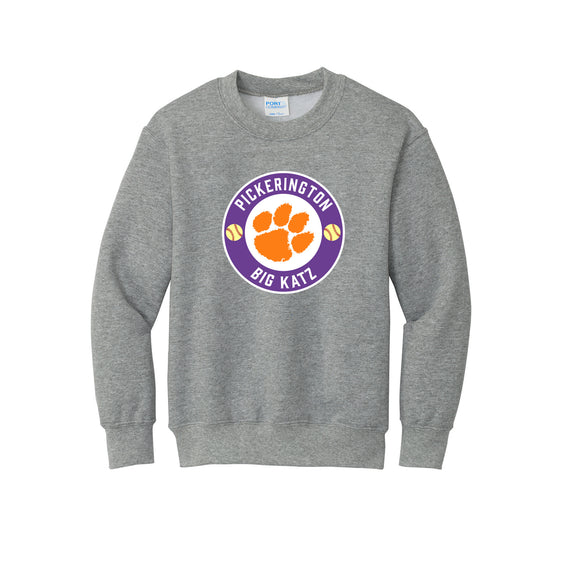 Big Katz Softball - Port & Company® Youth Core Fleece Crewneck Sweatshirt