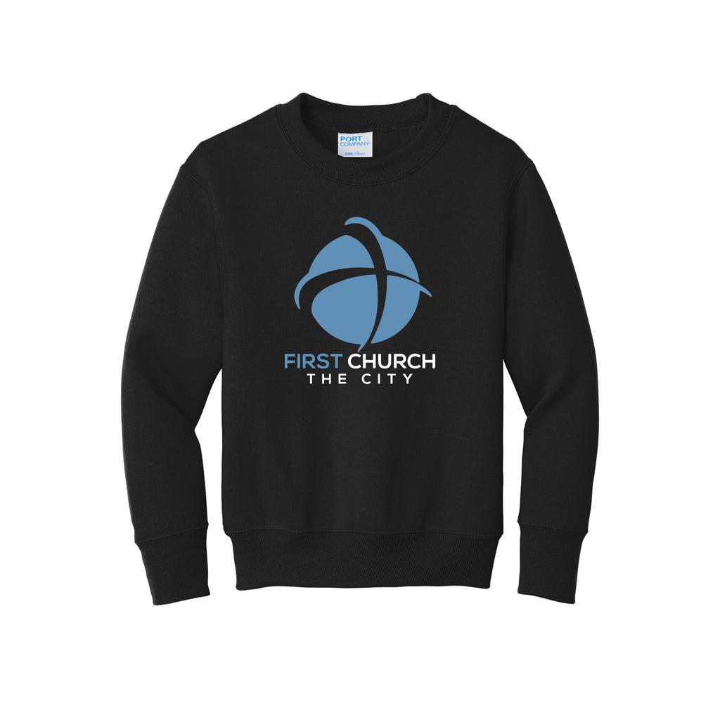 First Church The City - Port & Co™ Youth Core Fleece Crewneck Sweatshirt