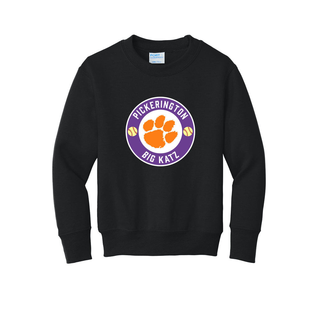 Big Katz Softball - Port & Company® Youth Core Fleece Crewneck Sweatshirt