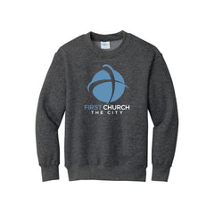 First Church The City - Port & Co™ Youth Core Fleece Crewneck Sweatshirt