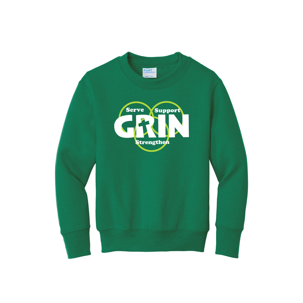 GRIN - Port & Company® Youth Core Fleece Crewneck Sweatshirt