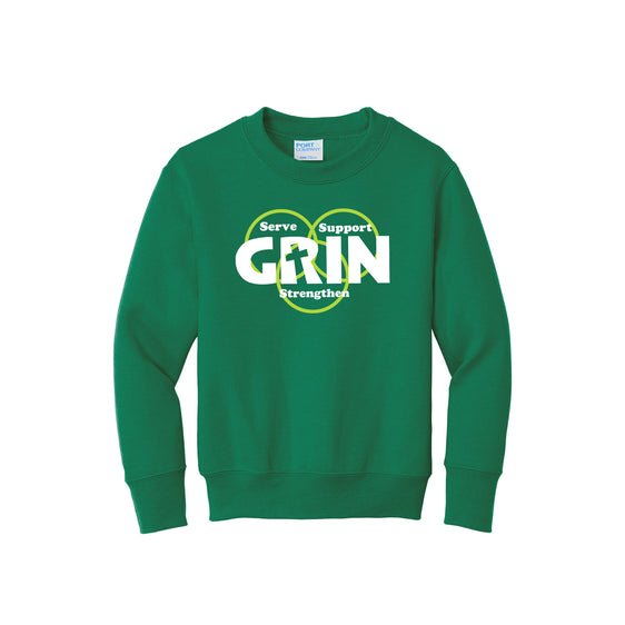GRIN - Port & Company® Youth Core Fleece Crewneck Sweatshirt