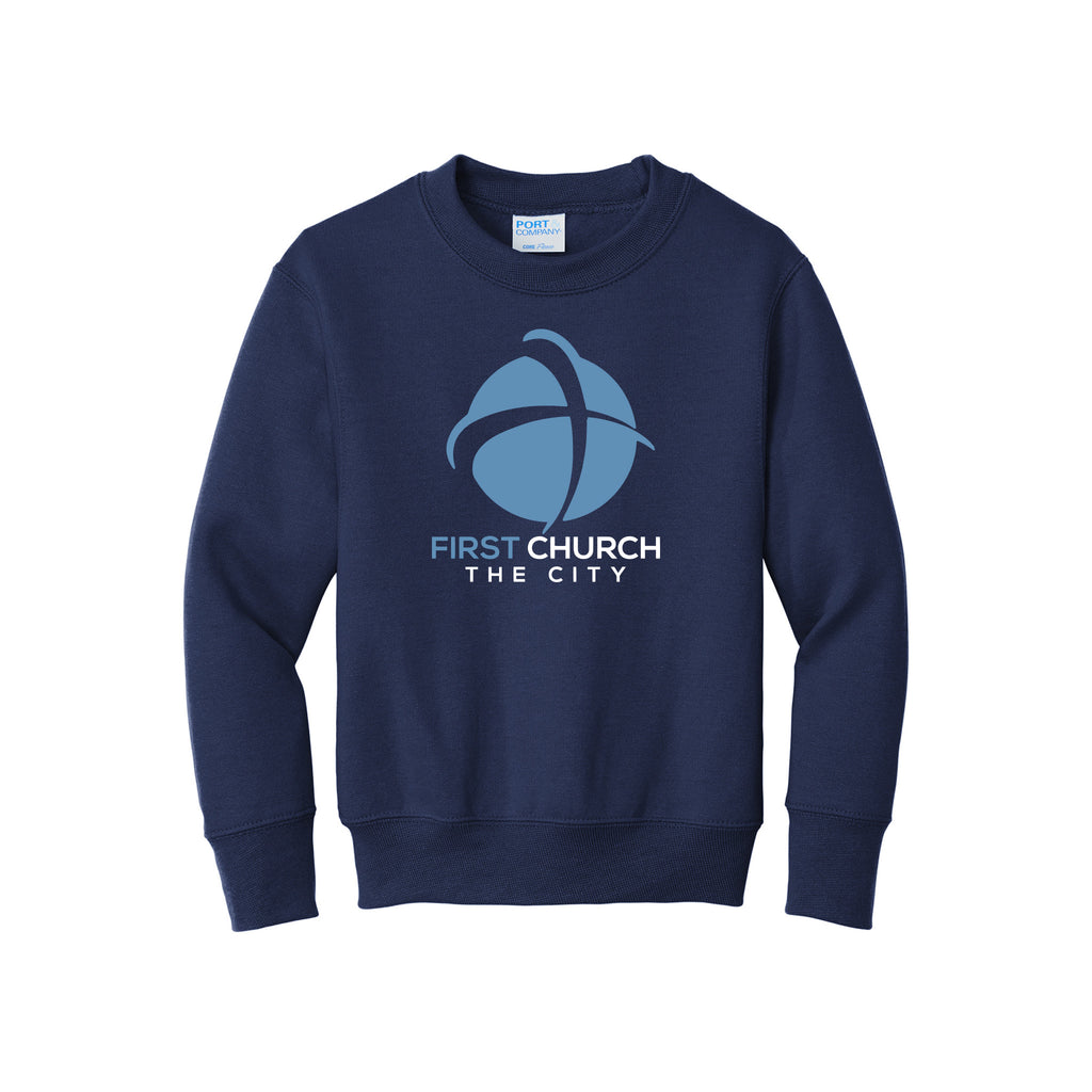First Church The City - Port & Co™ Youth Core Fleece Crewneck Sweatshirt