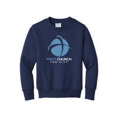 First Church The City - Port & Co™ Youth Core Fleece Crewneck Sweatshirt
