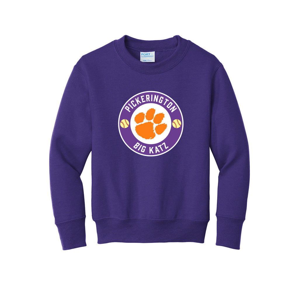 Big Katz Softball - Port & Company® Youth Core Fleece Crewneck Sweatshirt