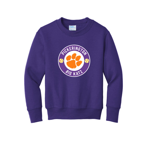 Big Katz Softball - Port & Company® Youth Core Fleece Crewneck Sweatshirt