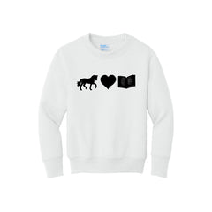 Stockhands Horses For Healing - Port & Company® Youth Core Fleece Crewneck Sweatshirt