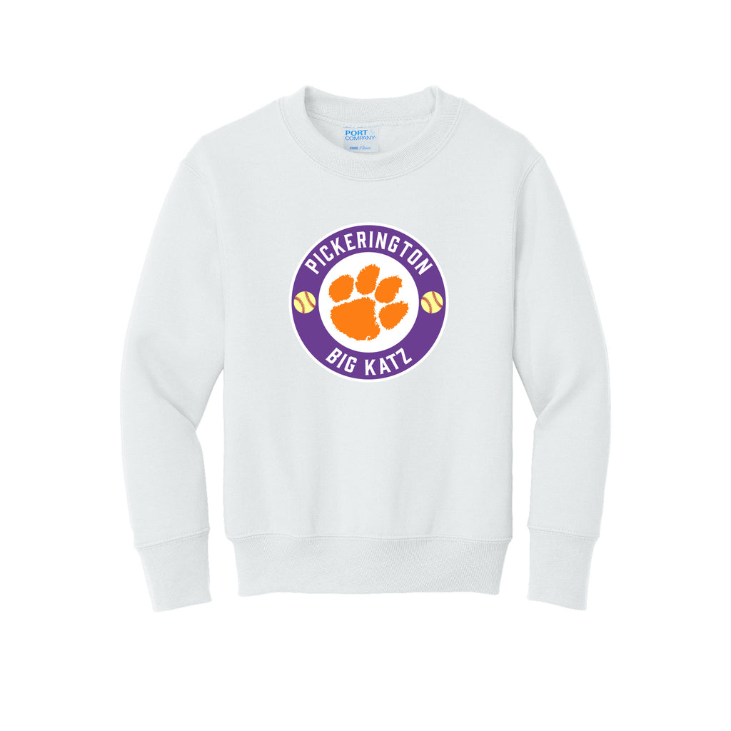 Big Katz Softball - Port & Company® Youth Core Fleece Crewneck Sweatshirt