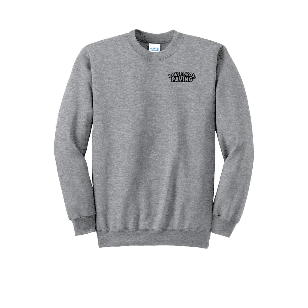 Roese Bros. Paving - Port & Company® Essential Fleece Crewneck Sweatshirt FRONT LC ONLY