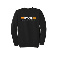 Jay-Car Construction - Port & Company® Essential Fleece Crewneck Sweatshirt FRONT & BACK