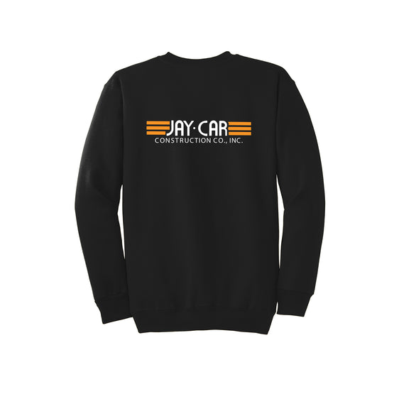 Jay-Car Construction - Port & Company® Essential Fleece Crewneck Sweatshirt FRONT & BACK