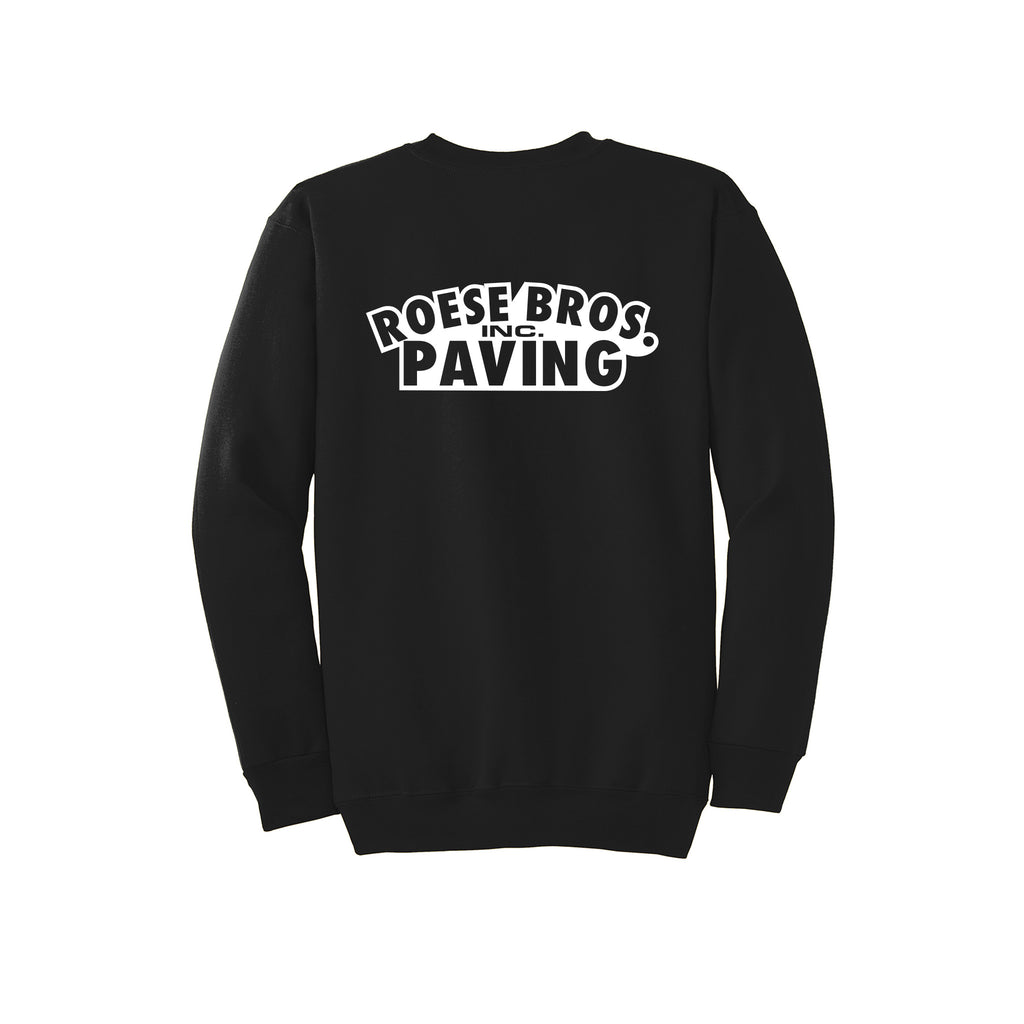 Roese Bros. Paving - Port & Company® Essential Fleece Crewneck Sweatshirt FRONT & BACK