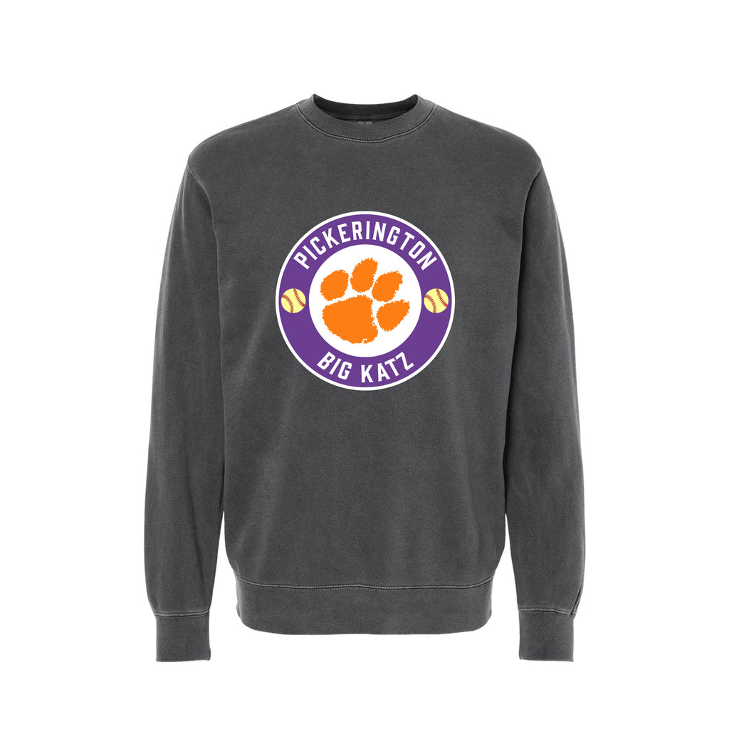Big Katz Softball - Independent Trading Co. - Midweight Pigment-Dyed Crewneck Sweatshirt