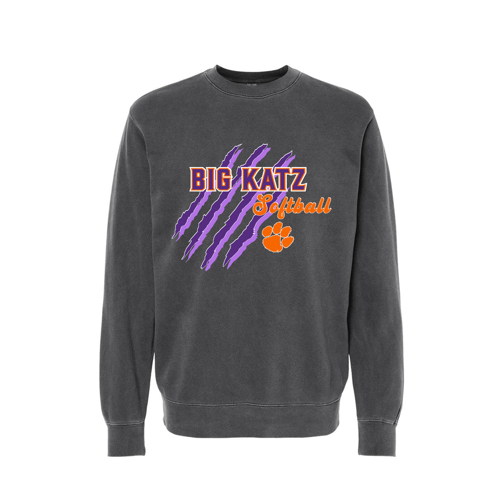 Big Katz Softball - Independent Trading Co. - Midweight Pigment-Dyed Crewneck Sweatshirt