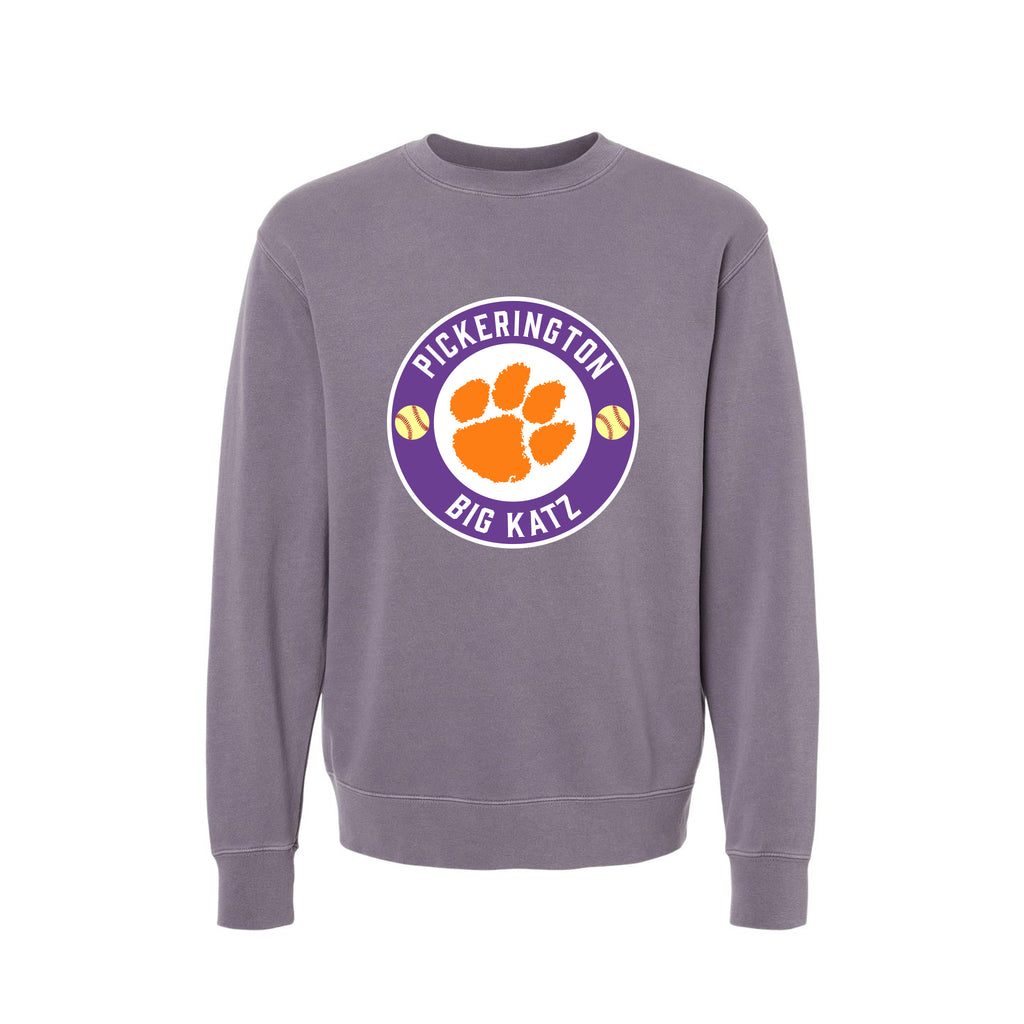 Big Katz Softball - Independent Trading Co. - Midweight Pigment-Dyed Crewneck Sweatshirt