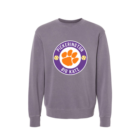 Big Katz Softball - Independent Trading Co. - Midweight Pigment-Dyed Crewneck Sweatshirt