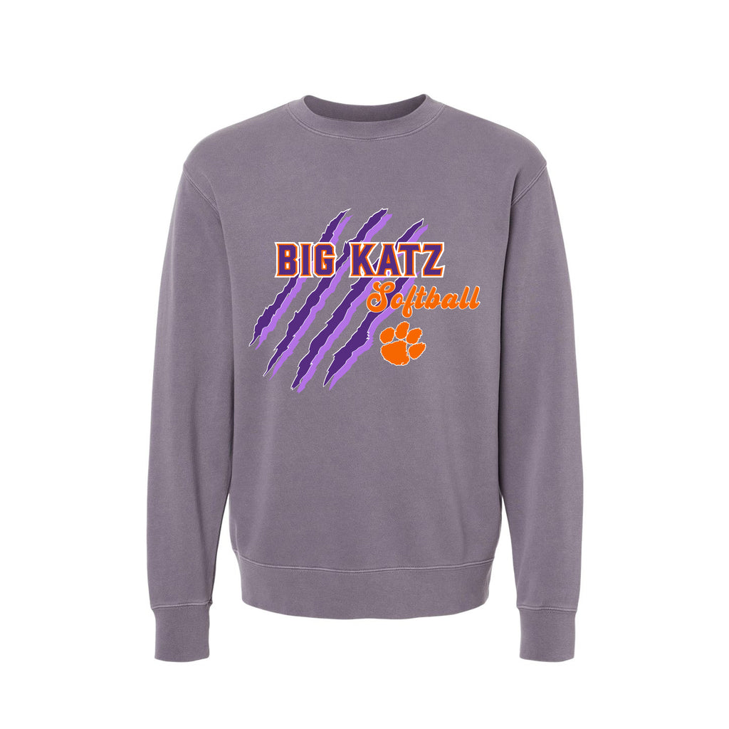 Big Katz Softball - Independent Trading Co. - Midweight Pigment-Dyed Crewneck Sweatshirt
