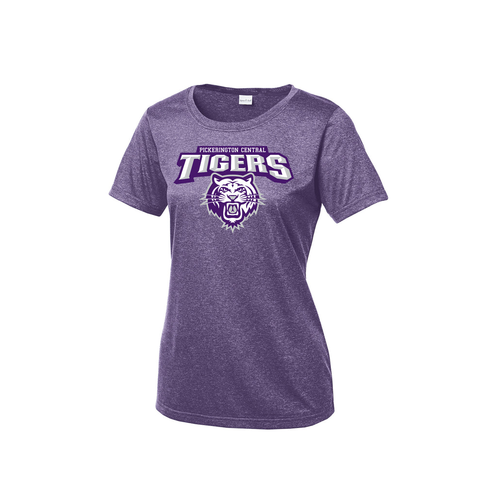 Pickerington Central Golf - Sport-Tek® Ladies Heather Contender™ Scoop Neck Tee