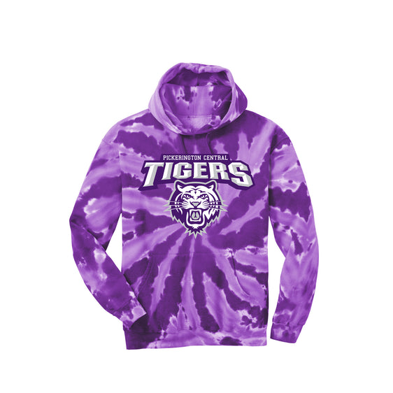 Pickerington Central Golf - Port & Company® Tie-Dye Pullover Hooded Sweatshirt