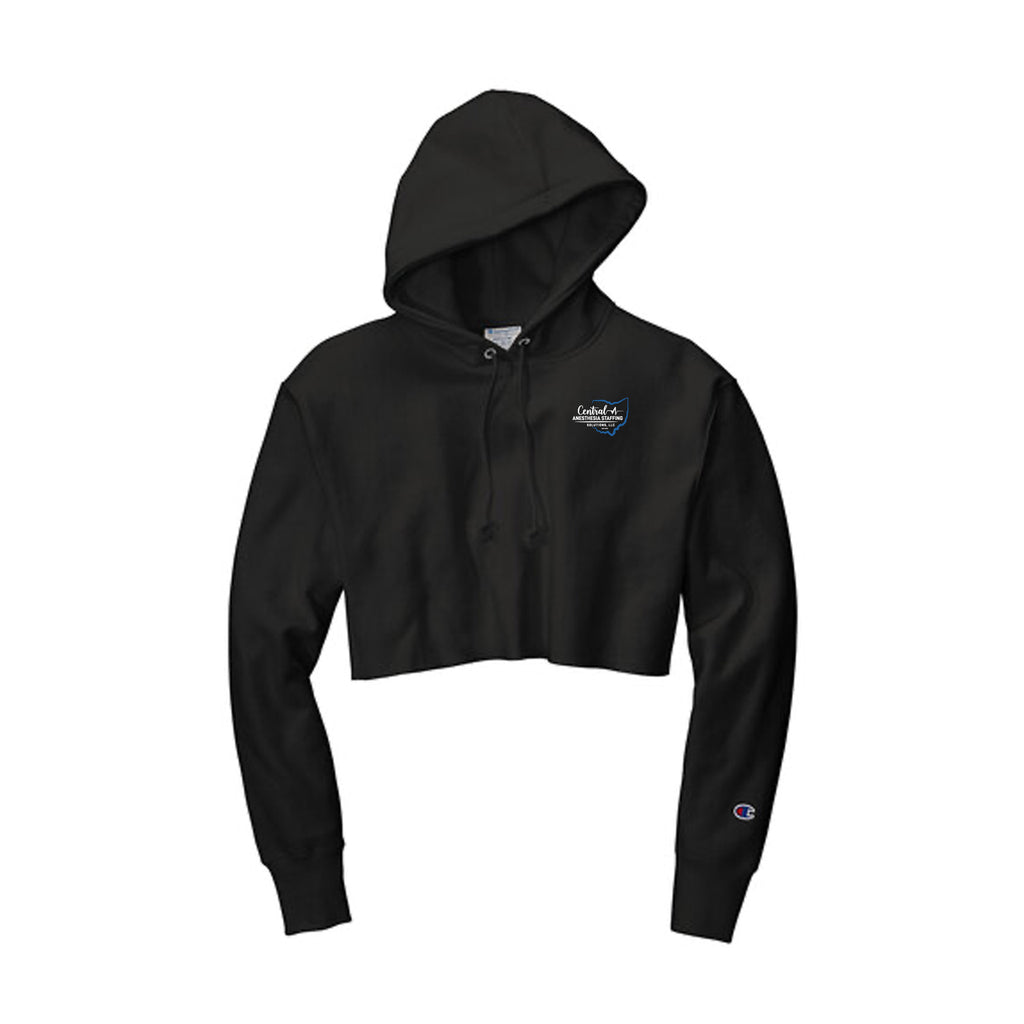 CASS - Champion® Women’s Reverse Weave® Cropped Cut-Off Hooded Sweatshirt